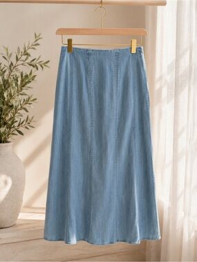Banana Republic Light Blue Maxi Denim Skirt